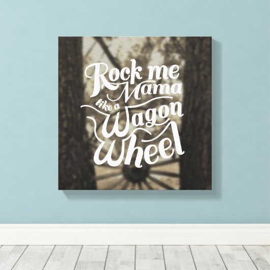 Wagenrad Leinwanddruck (Insitu (Holzboden))