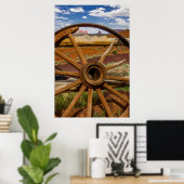 Wagenrad nah, Arizona Poster (Heimbüro)