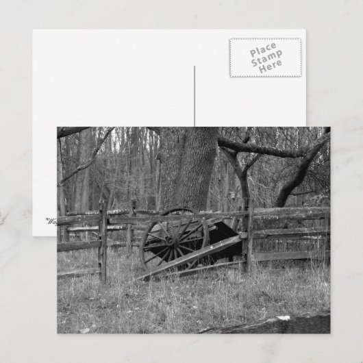 Wagenrad Postkarte (Vorne/Hinten)