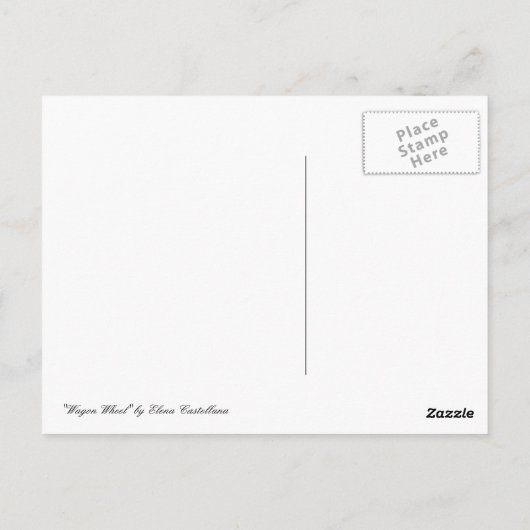 Wagenrad Postkarte (Rückseite)