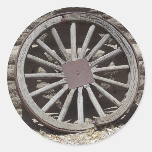 Wagenrad Runder Aufkleber (Vorderseite)