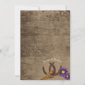 Wagenrad- und Braunwaldlandhochzeit Einladung (Rückseite)