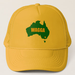 Wagga Wagga Grün und Goldkarten-Kappe Truckerkappe