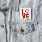 Waggin Schwänze LIEBE-Knopf Button (Beispiel)