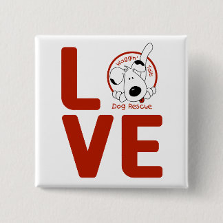 Waggin Schwänze LIEBE-Knopf Button