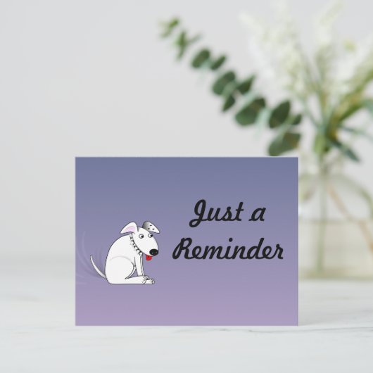 Wagging Dog Reminder Postcard Postkarte (Stehend Vorderseite)