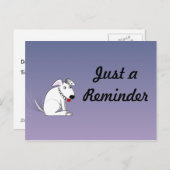 Wagging Dog Reminder Postcard Postkarte (Vorne/Hinten)