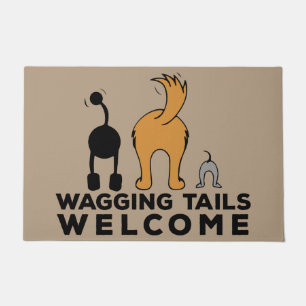 Wagging Schwänze begrüßen Tür-Matte Fußmatte