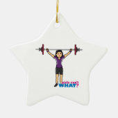 Waghtlifter Girl - Mittel Keramik Ornament (Vorne)