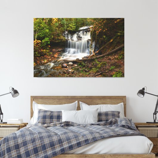 Wagner Falls in Autumn Leinwanddruck (Insitu (Schlafzimmer))