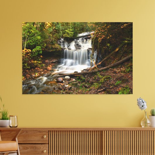 Wagner Falls in Autumn Leinwanddruck (Insitu (Wohnzimmer))