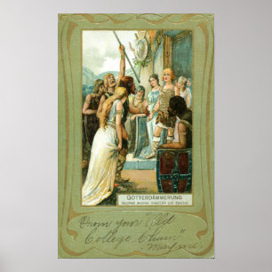 Wagner, Gotterdammerung 1907 Vintag Poster