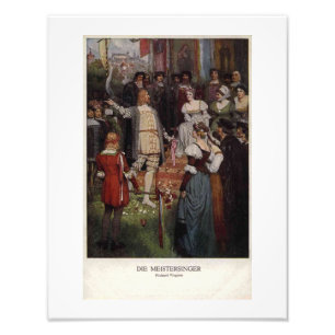 Wagner-Oper Die Meistersinger im Vintage-Stil Fotodruck