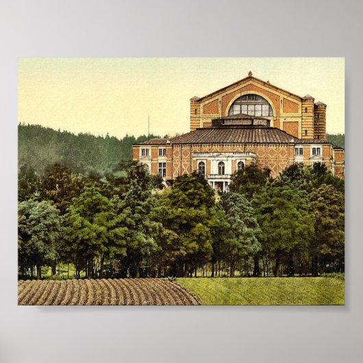 Wagner's theater (d.h. Festspielhaus), Bayreuth, B Poster (Vorne)