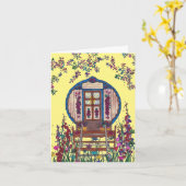 Wagon Birthday Card Karte (Gelbe Blume)