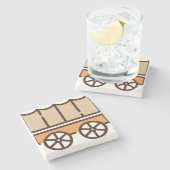 Wagon Cart Steinuntersetzer (Seitenansicht)