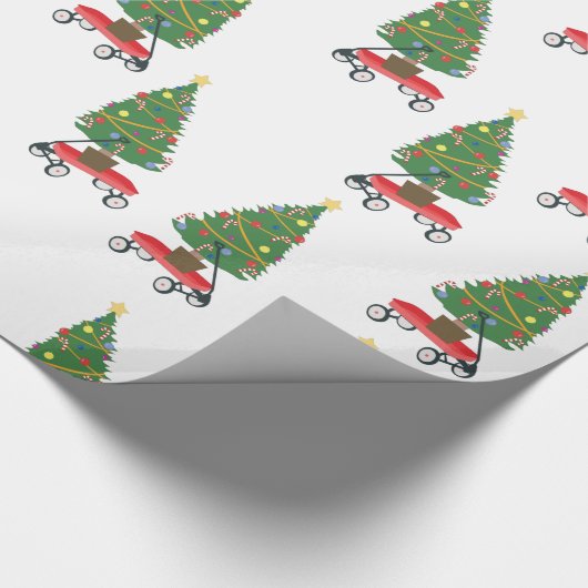 Wagon Christmas Tree Geschenkpapier (Ecke)