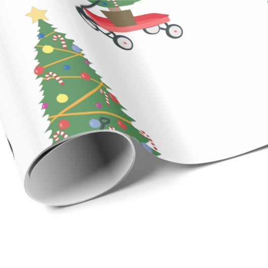 Wagon Christmas Tree Geschenkpapier (Rolleneckpunkt)