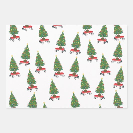 Wagon Christmas Tree Geschenkpapier Set (Vorderseite 3)