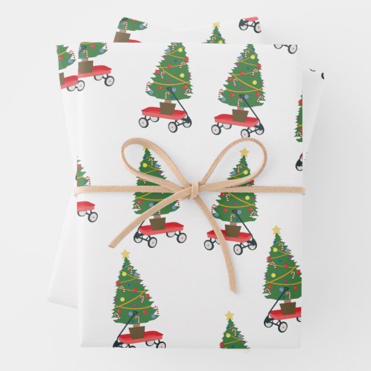Wagon Christmas Tree Geschenkpapier Set (Beispiel)