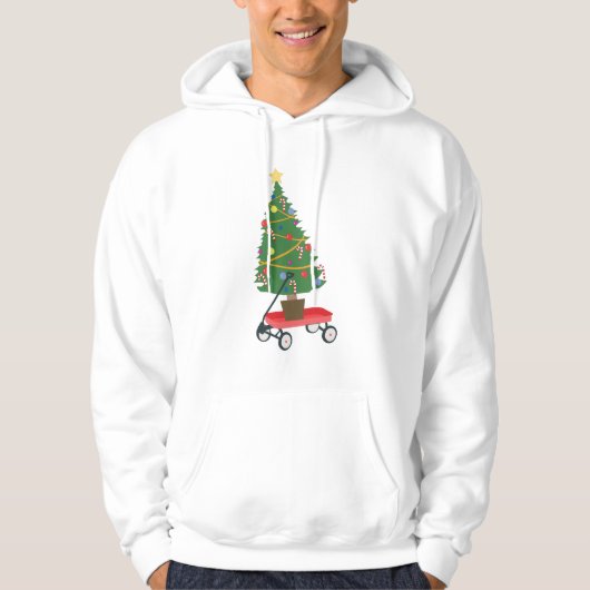 Wagon Christmas Tree Hoodie (Vorderseite)