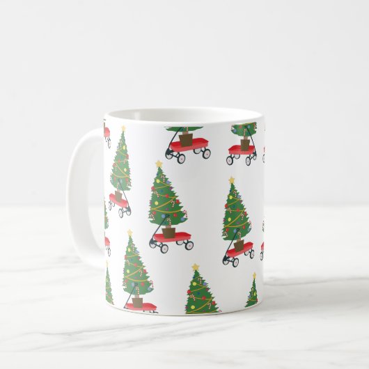 Wagon Christmas Tree Kaffeetasse (Vorderseite Links)