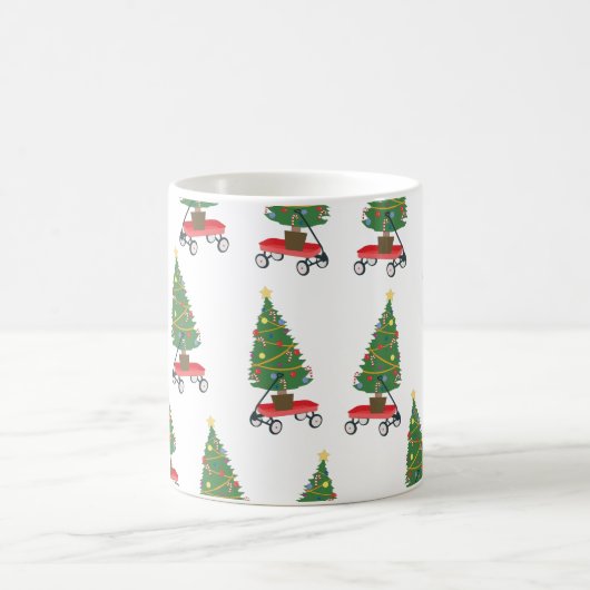 Wagon Christmas Tree Kaffeetasse (Mittel)