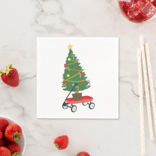 Wagon Christmas Tree Serviette (Beispiel)