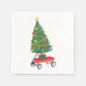 Wagon Christmas Tree Serviette (Vorderseite)