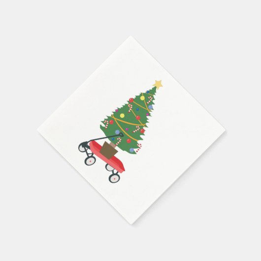 Wagon Christmas Tree Serviette (Ecke)