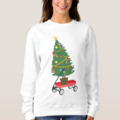 Wagon Christmas Tree Sweatshirt (Vorderseite)