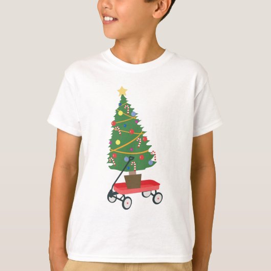 Wagon Christmas Tree T-Shirt (Vorderseite)