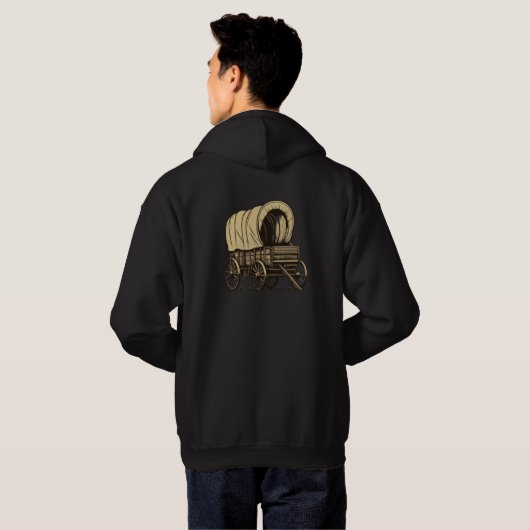 Wagon-Silhouette Hoodie (Schwarz voll)
