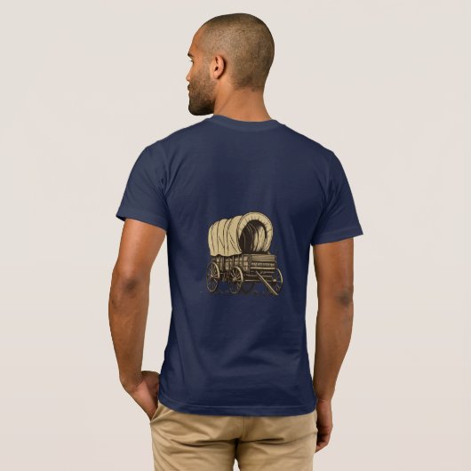 Wagon-Silhouette T-Shirt (Schwarz voll)