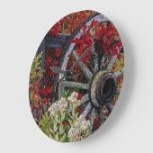Wagon Wheel 1 Clock Große Wanduhr (Winkel)