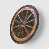 Wagon Wheel Clock Runde Wanduhr (Winkel)