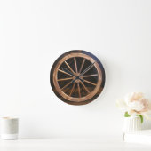 Wagon Wheel Clock Runde Wanduhr (Zuhause)
