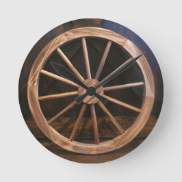 Wagon Wheel Clock Runde Wanduhr