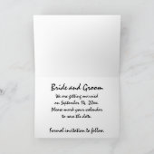 Wagon Wheel Country Wedding Save the Date Ankündigung (Innenseite)