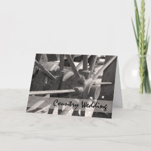 Wagon Wheel Country Wedding Save the Date Ankündigung
