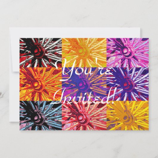 WAGON WHEEL EINLADUNG (Vorderseite)