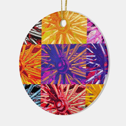 WAGON WHEEL KERAMIKORNAMENT (Links)