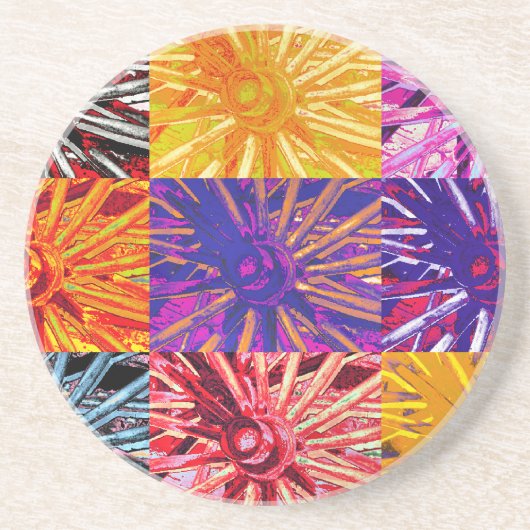 WAGON WHEEL SANDSTEIN UNTERSETZER (Vorne)