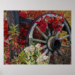 Wagonrad-Druck Poster