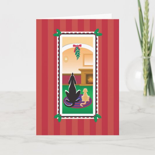 WagsToWish_Merry Kissmas-Karte Feiertagskarte (Vorderseite)