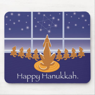 WagsToWishes_Menorah Hunde Mousepad