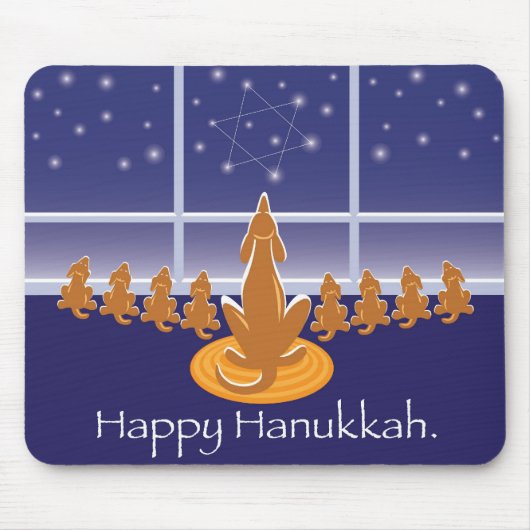 WagsToWishes_Menorah Hunde Mousepad (Vorne)