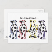 Wagt es, andere Kühe zu sein Postkarte (Vorne/Hinten)