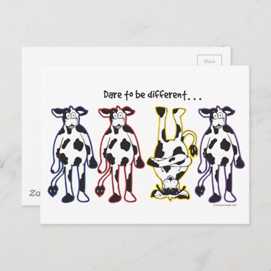 Wagt es, andere Kühe zu sein Postkarte (Vorne/Hinten)
