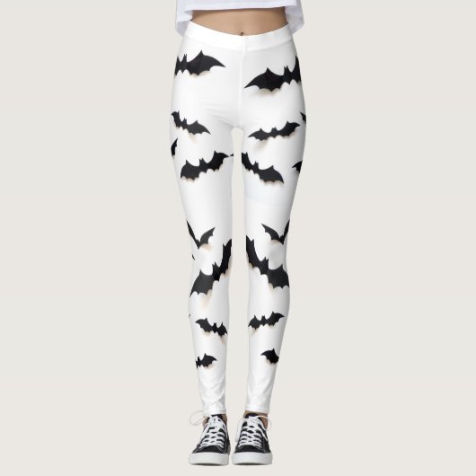 Wagt es, Halloween-Fledermäuse zu tragen Leggings (Vorderseite)